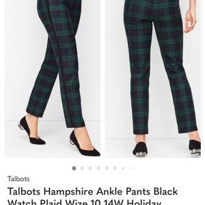 NWT - Talbots Plaid Ankle Pants